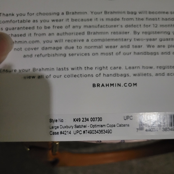 Like new Brahmin optimism copa bag set - Picture 6 of 7